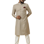 Classic Khaki Achkan for Men | Elegant Ethnic Wear | Jaipurio